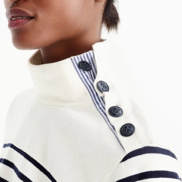 J.Crew Button-Shoulder Turtleneck - Picture 2 of 4
